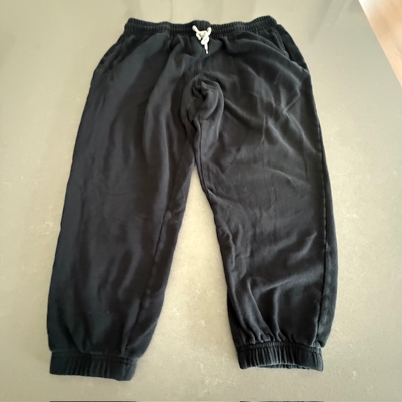 Gap Women Jogger Sweat Pants Black Drawstring Cotton 24" Inseam XL - Picture 2 of 9